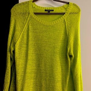 Lime green tunic sweater - perfect for spring!